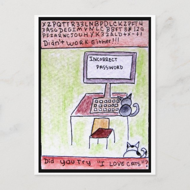 Carte Postale Cat Hackers (Devant)