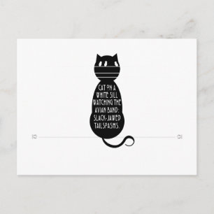 Carte postale Cat Haiku