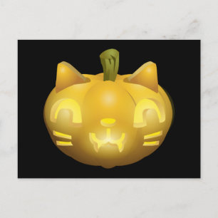 Carte Postale Cat Jack-o'-lantern