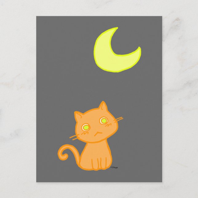 Carte Postale Cat Moon (Devant)
