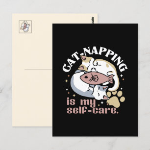 Carte Postale Cat-Napping Est Mon Citation De Cat Mignonne D'Aut