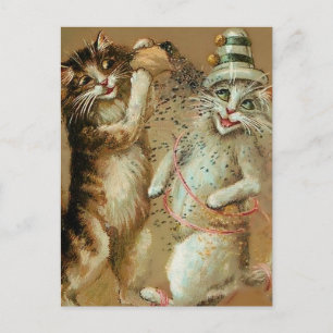 Carte Postale "Cat Party with Confetti" de Maurice Boulanger