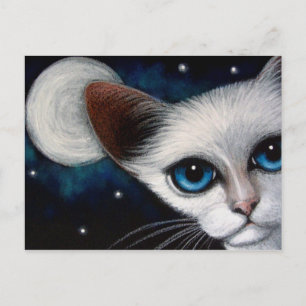 Carte postale CAT & PLEINE LUNE SIAMESE