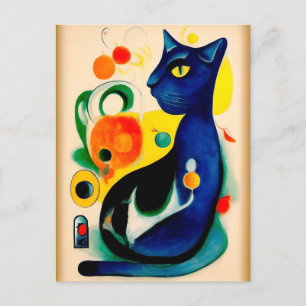 Carte Postale Cat portrait en style expressionistique. Classic