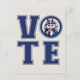 Carte Postale Cat Says Vote