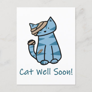 Carte Postale Cat Well Soon postcard Postcrossing get Mode
