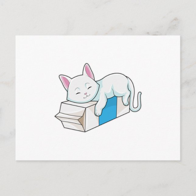 Carte Postale Cat with Milk (Devant)