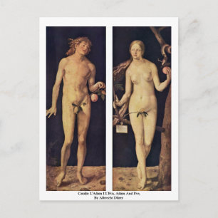 Carte Postale Català : L'Adam I L'Eva, Adam Et Eve