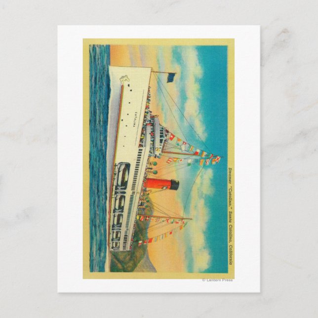 Carte Postale "Catalina" à vapeur à Père Noël Catalina Island (Devant)