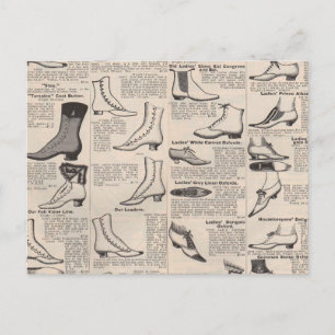 Carte Postale Catalogue de chaussures pour dames vintage - 1900s