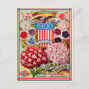 Carte Postale Catalogue vintage de semences de fleurs de jardina