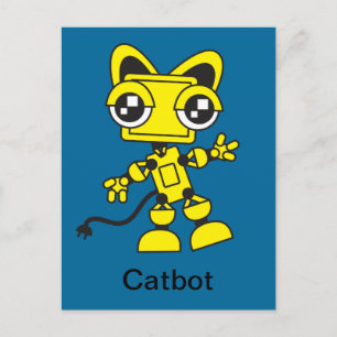 Carte Postale Catbot jaune