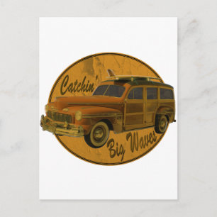 Carte Postale catchin' grosses vagues dans le bois