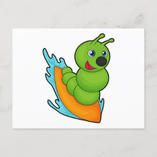 Carte Postale Caterpillar comme Surfer avec Surfer