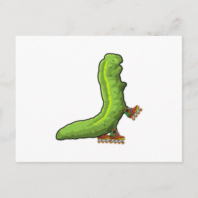Carte Postale Caterpillar en Patinage en ligne avec Patins en li (Devant)