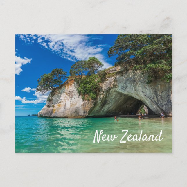 Carte Postale Cathedral Cove New Zealand Beach (Devant)