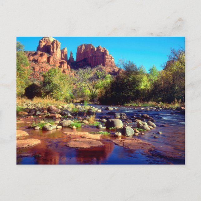 Carte Postale Cathedral Rock reflétant Oak Creek (Devant)
