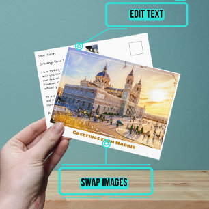 Carte Postale Cathédrale Almudena à Madrid Espagne Moderne