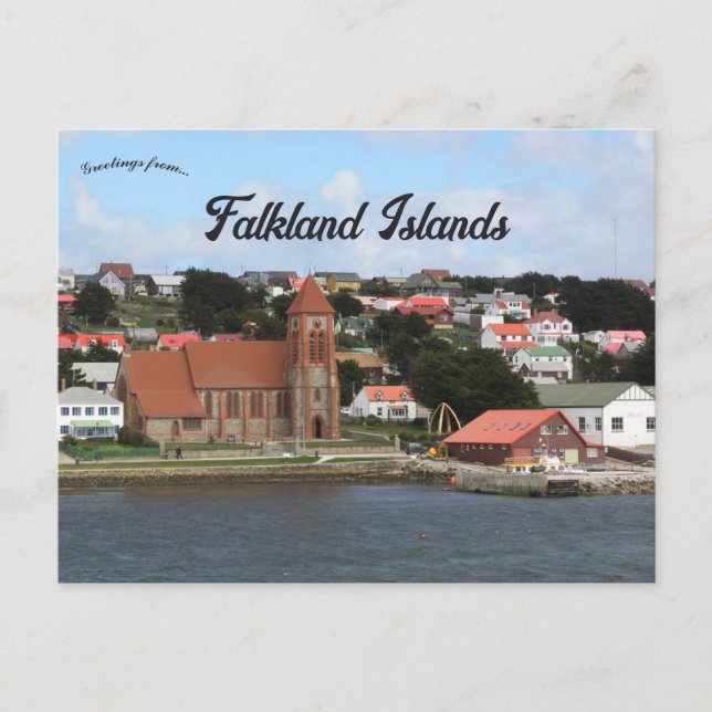 Carte Postale Cathédrale Christ Church Stanley Îles Falkland (Devant)
