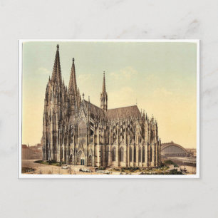 Carte Postale Cathédrale, côté, Cologne, Rhin, Allemagne ou