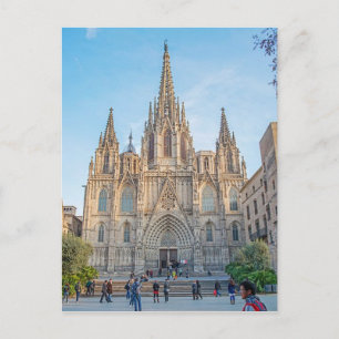 Carte postale Cathédrale de Barcelone, Espagne