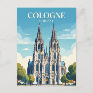 Carte Postale Cathédrale de Cologne Allemagne