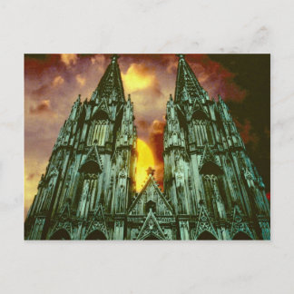 Carte Postale Cathédrale de Cologne avec soleil