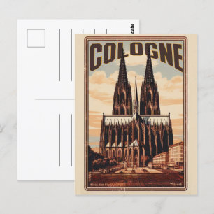 Carte Postale Cathédrale de Cologne, vacances allemandes de Colo