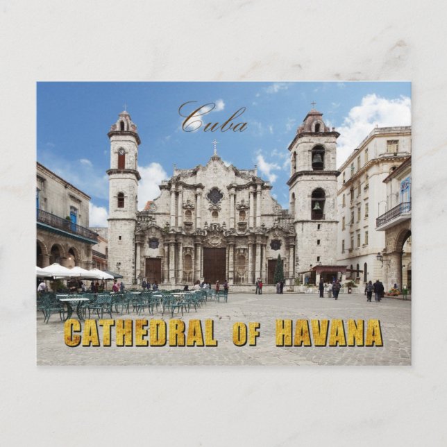 Carte Postale Cathédrale de La Havane du XVIIIe siècle, La Havan (Devant)