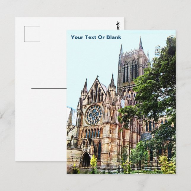 Carte Postale Cathédrale de Lincoln (Devant / Derrière)