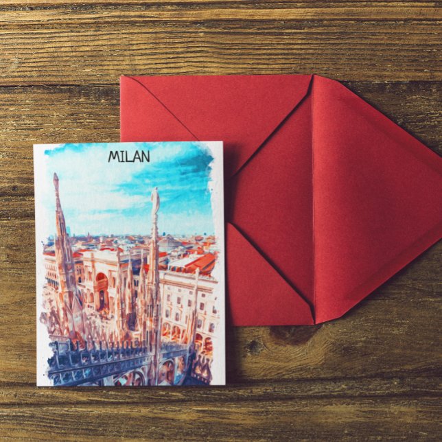 Carte Postale Cathédrale de Milan Italie (beautiful milan italy postcard)