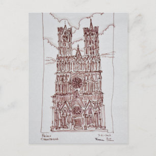 Carte Postale Cathédrale de Reims   Région Champagne, France