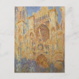 Carte postale Cathédrale de Rouen, Coucher de sole