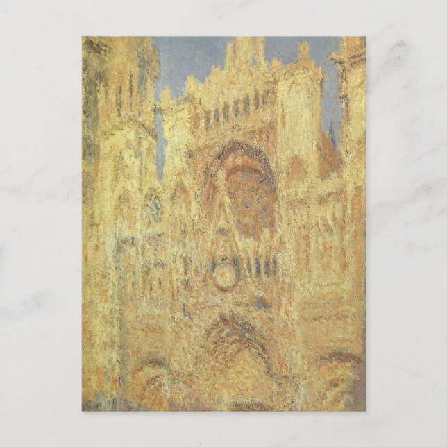 Carte Postale Cathédrale de Rouen, coucher de soleil sur Claude  (Devant)
