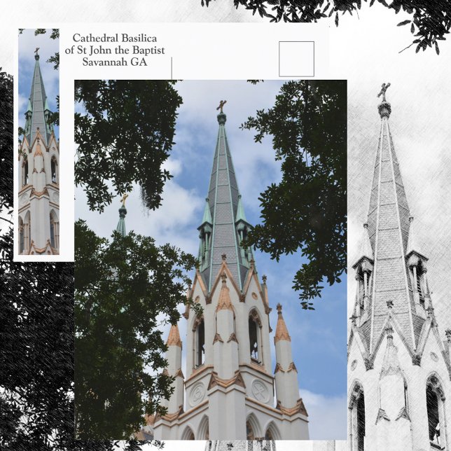 Carte Postale Cathédrale de Savannah Basilique de Saint Jean le  (Créateur téléchargé)