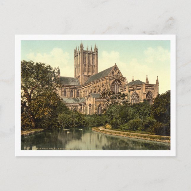 Carte Postale Cathédrale de Wells, Somerset, Angleterre (Devant)