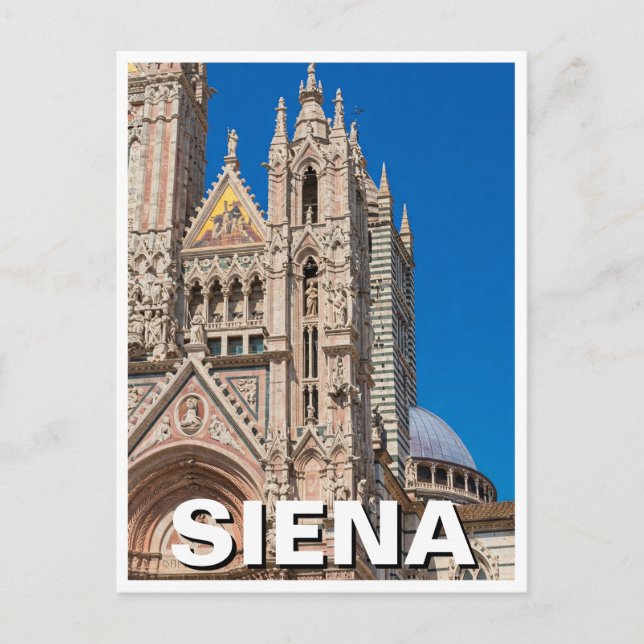 Carte Postale Cathédrale du Duomo de Voyage de Sienne Italie (Devant)