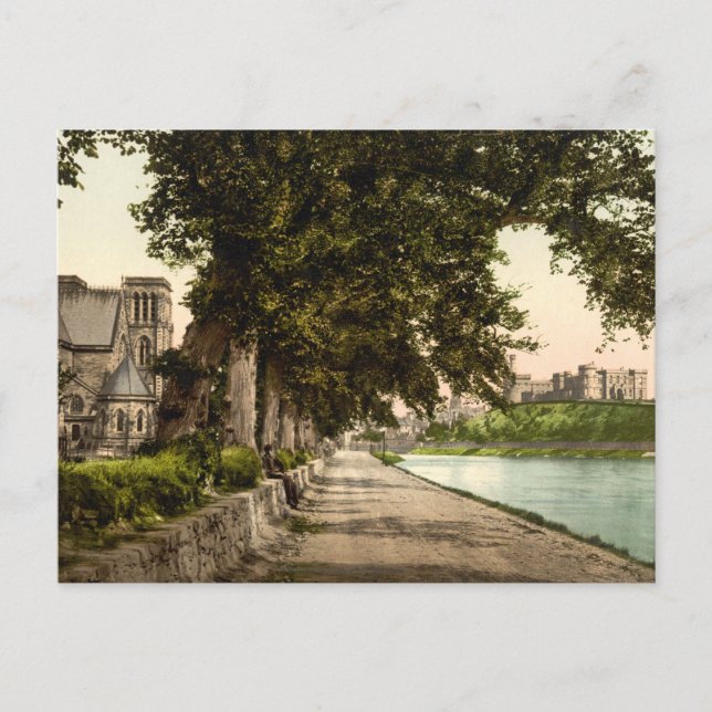 Carte Postale Cathédrale et Château, Inverness, Ecosse (Devant)