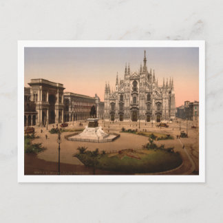 Carte Postale Cathédrale et Piazza de Milan, Lombardie, Italie