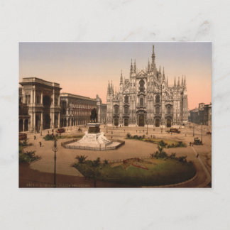 Carte Postale Cathédrale et Piazza de Milan, Lombardie, Italie