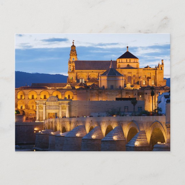 Carte Postale Cathédrale Mezquita à Dusk à Cordoue (Devant)