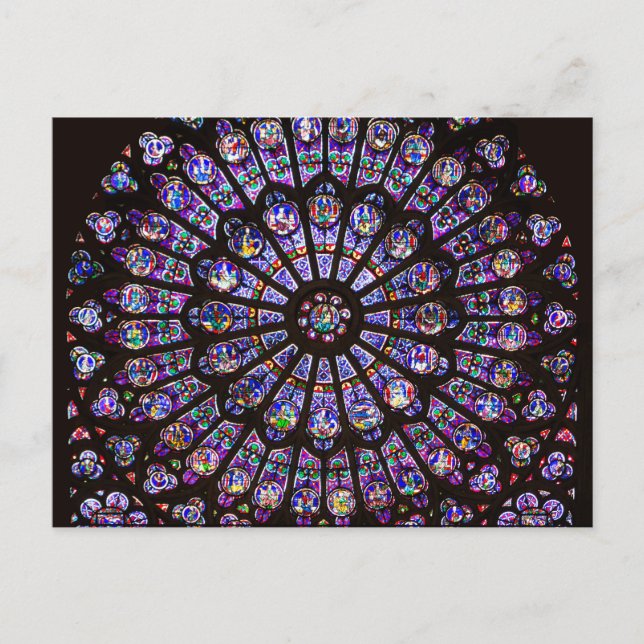 Carte Postale Cathédrale Notre-Dame de Paris Rose (Devant)