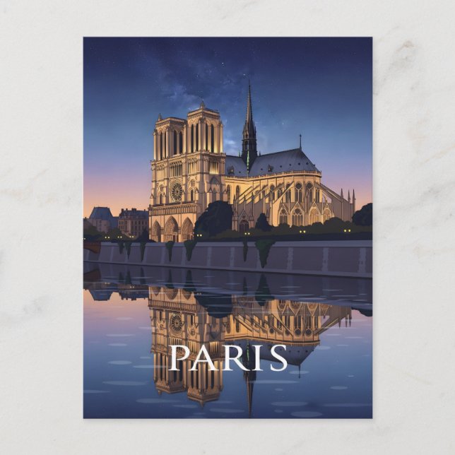 Carte Postale Cathédrale Notre-Dame Paris France (Devant)