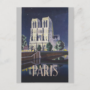 Carte Postale Cathédrale Notre-Dame Paris France Vintage