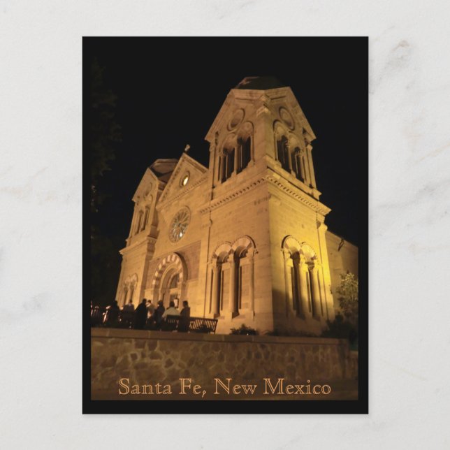 Carte Postale Cathédrale Saint-François Santa Fe Nouveau-Mexique (Devant)