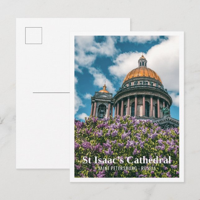 Carte Postale Cathédrale Saint-Isaac Saint-Pétersbourg Russie (Devant / Derrière)