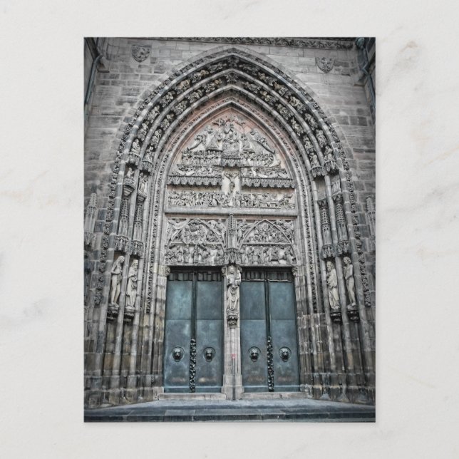 Carte Postale Cathédrale Saint-Lorenz - Nuremberg, Allemagne Car (Devant)