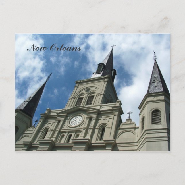 Carte Postale Cathédrale Saint-Louis de la Nouvelle-Orléans (Devant)