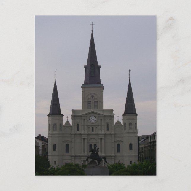 Carte Postale Cathédrale Saint-Louis de la Nouvelle-Orléans, Lou (Devant)