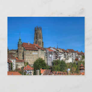 Carte Postale Cathédrale Saint-Nicolas de Fribourg, Suisse